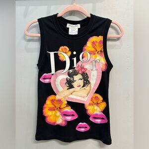 Vintage Christian Dior John Galliano Spring Summer S/S 2005 Pop Art Graphic Top.